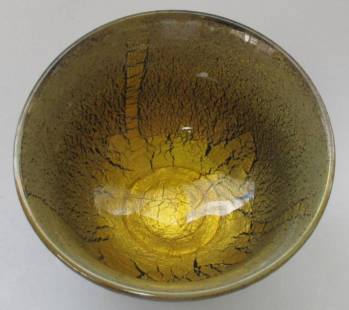 W253 ボヘミアガラス グラビール技法 赤被せ 金彩 鹿 森の図 2客