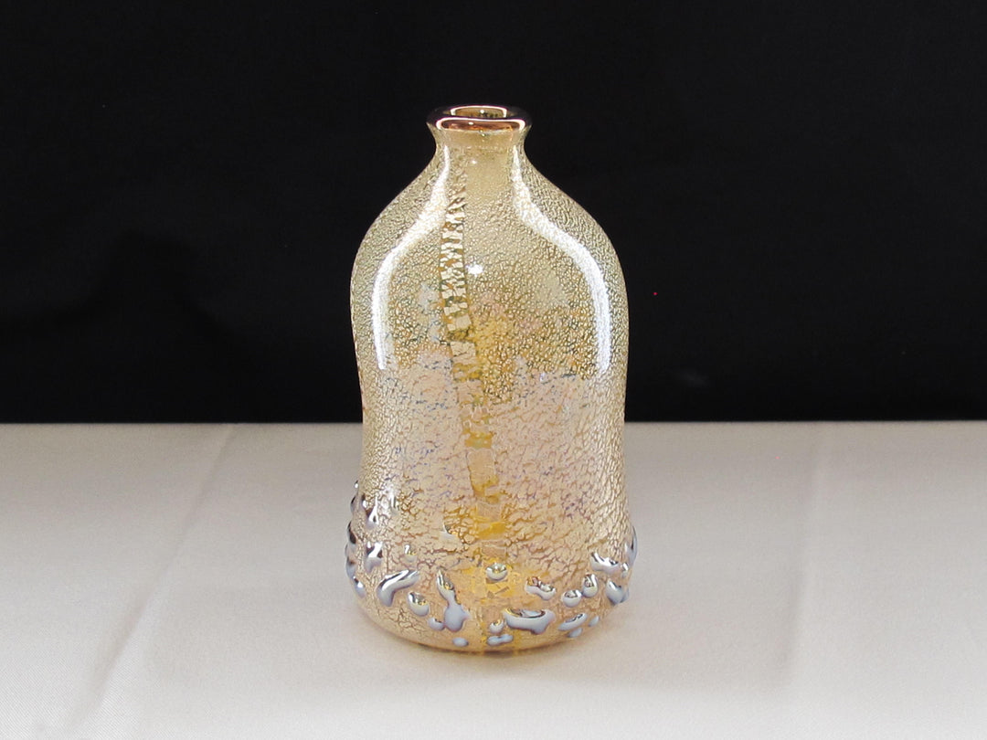 銀箔金彩 口巻き紅殻（べにから）パール冷酒用徳利②　限定一点モノ