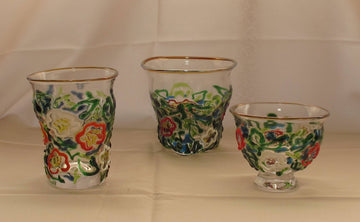 椿絵　ロックGlass