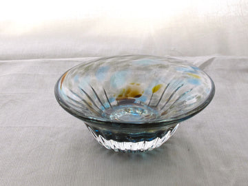 彩散らし 青・茶　小鉢