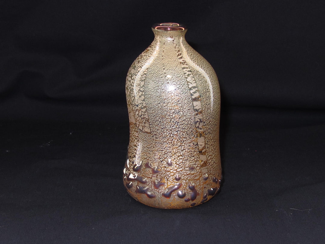 銀箔金彩 口巻き紅殻（べにから）パール冷酒用徳利②　限定一点モノ