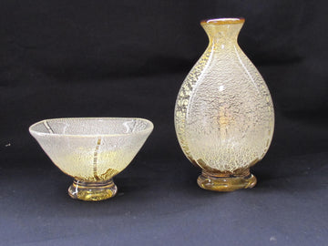 白銀彩徳利と平盃の冷酒用酒器揃え（徳利×1、平盃×1） 限定一点モノ