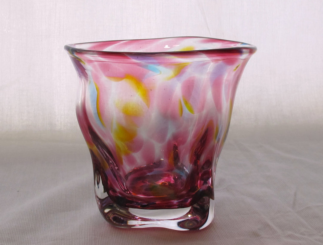 彩散らし赤　ロックGlass