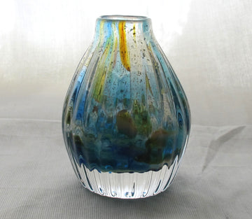 彩散らし 青彩一輪挿し