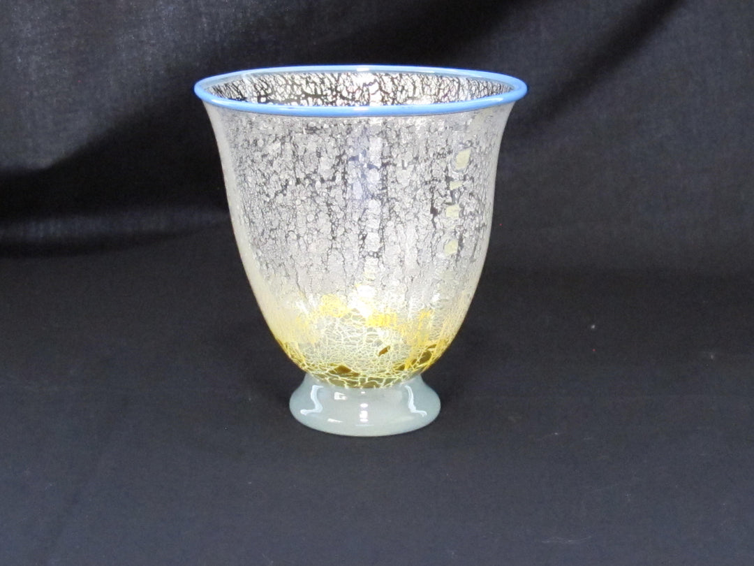 金彩 口巻き空色グラス　限定一点モノ