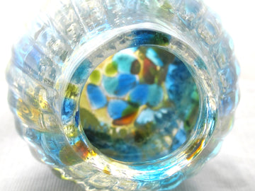 彩散らし 青彩一輪挿し