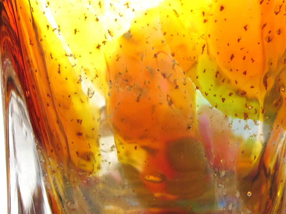 銀箔金彩散らし　キュービックGlass