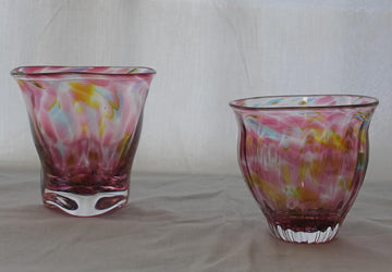 彩散らし赤　ロックGlass