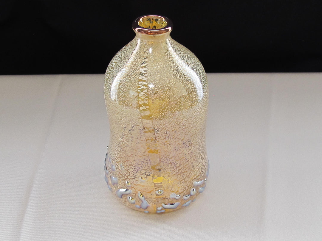 銀箔金彩 口巻き紅殻（べにから）パール冷酒用徳利②　限定一点モノ