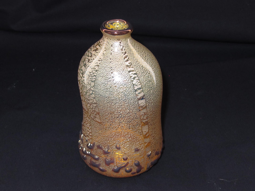 銀箔金彩 口巻き紅殻（べにから）パール冷酒用徳利②　限定一点モノ