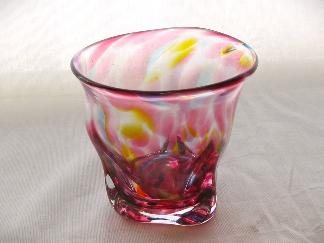 彩散らし赤　ロックGlass