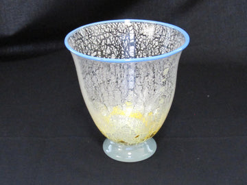 金彩 口巻き空色グラス　限定一点モノ