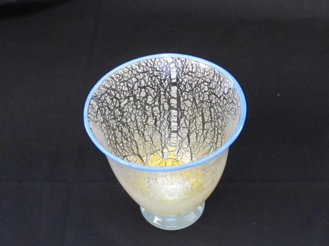 金彩 口巻き空色グラス　限定一点モノ