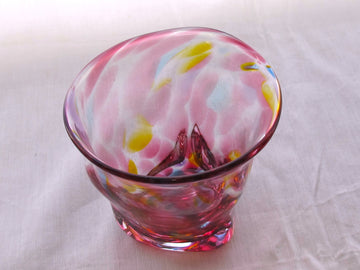 彩散らし赤　ロックGlass