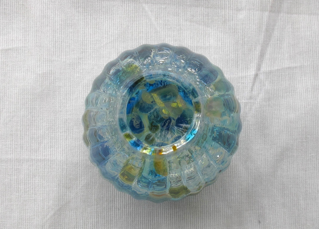 彩散らし 青彩一輪挿し