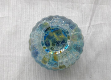 彩散らし 青彩一輪挿し