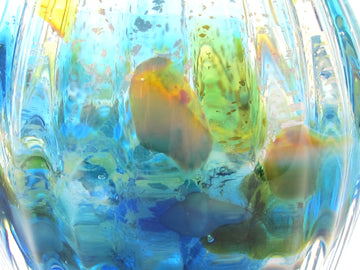 彩散らし 青彩一輪挿し