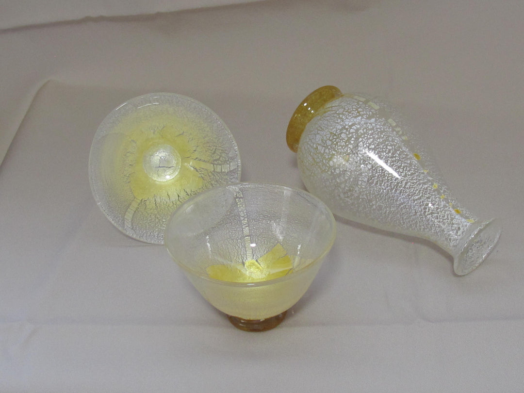 白銀彩徳利と盃の冷酒用酒器揃え（徳利×1、盃×2） 限定一点モノ