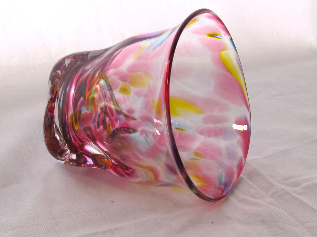 彩散らし赤　ロックGlass