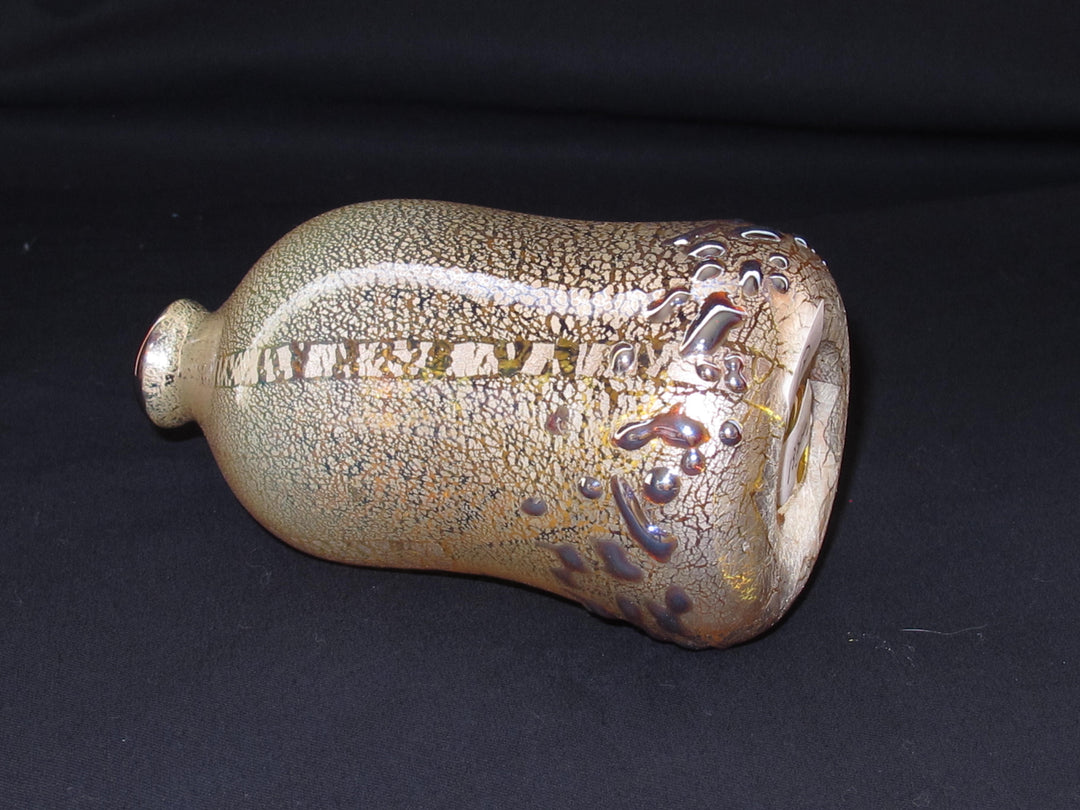 銀箔金彩 口巻き紅殻（べにから）パール冷酒用徳利②　限定一点モノ