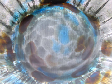 彩散らし 青・茶　小鉢