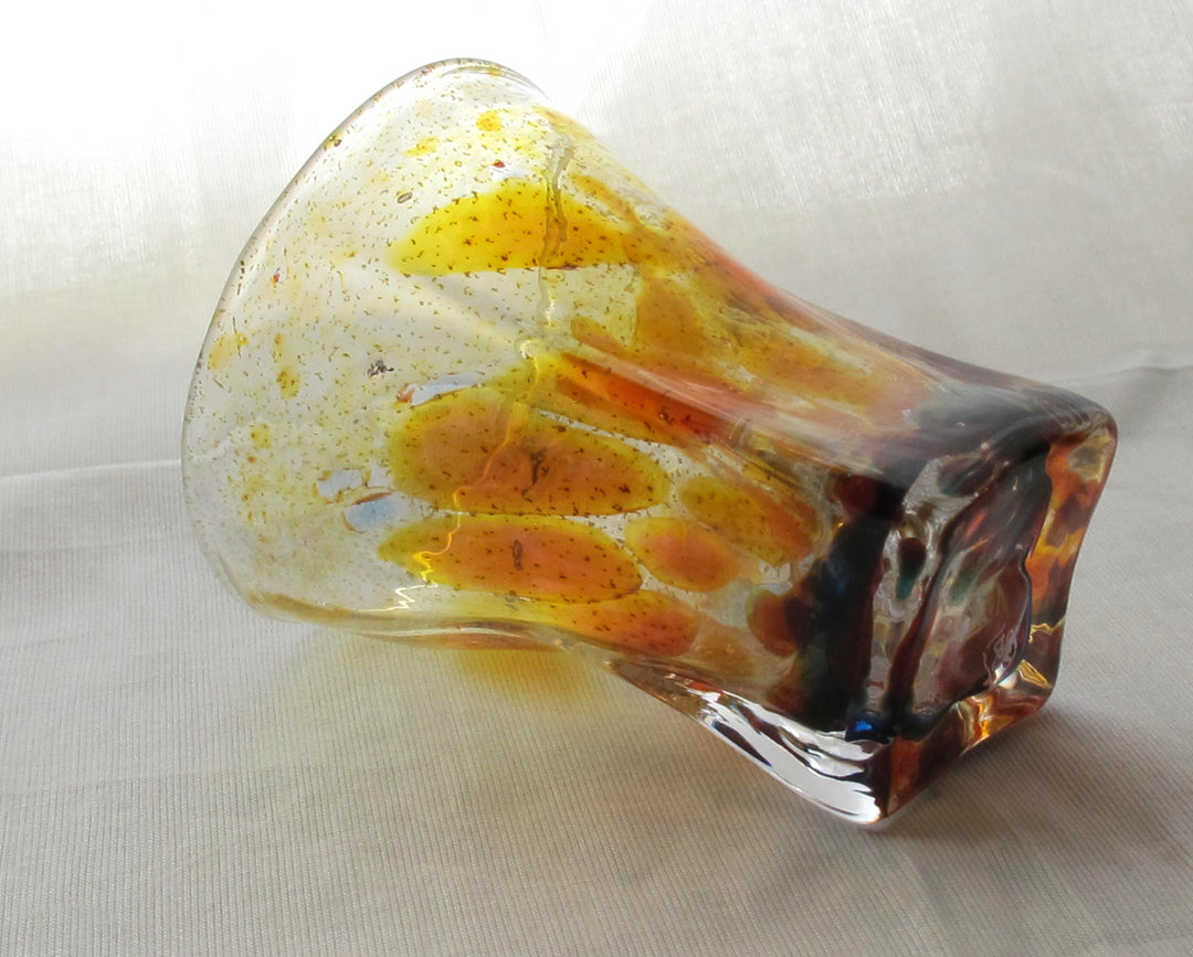 銀箔金彩散らし　キュービックGlass