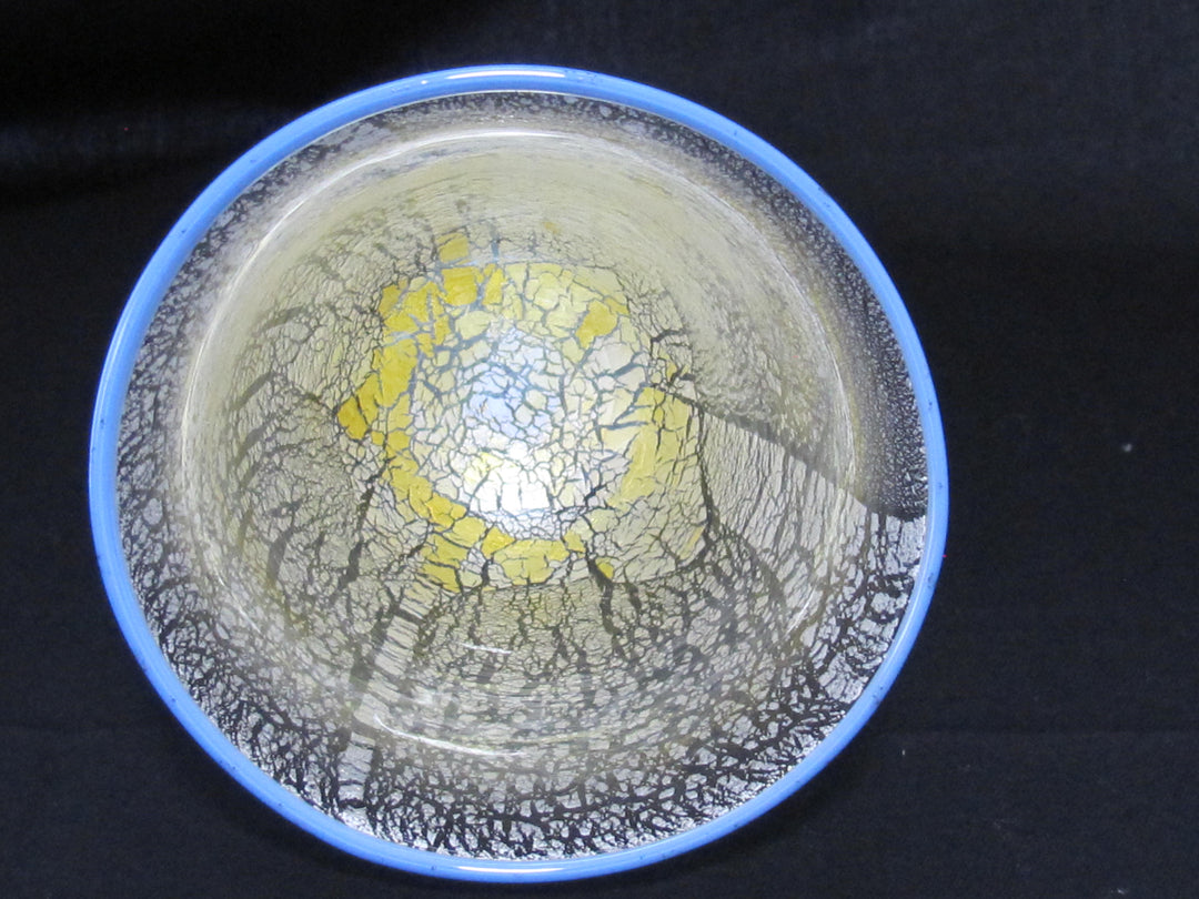 金彩 口巻き空色グラス　限定一点モノ