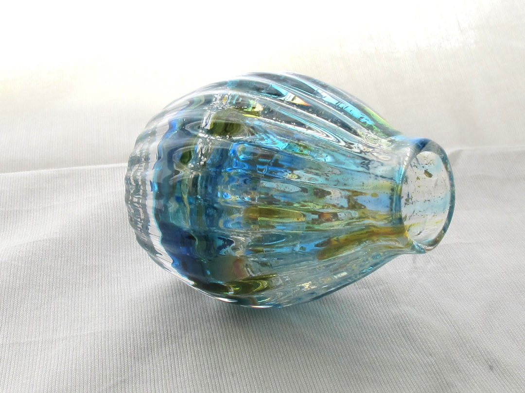 彩散らし 青彩一輪挿し