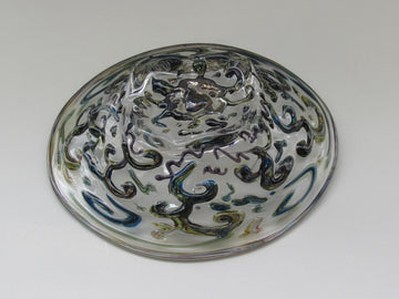 アラベスク　平鉢（藍色）