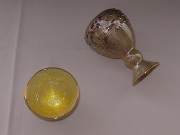 銀箔金彩徳利と盃の冷酒用酒器揃え（徳利×1、盃×1） 限定一点モノ