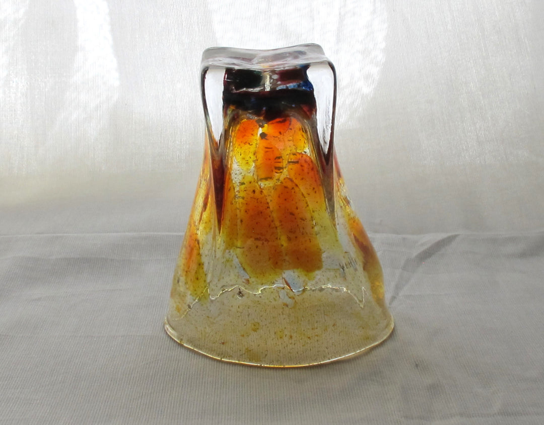 銀箔金彩散らし　キュービックGlass