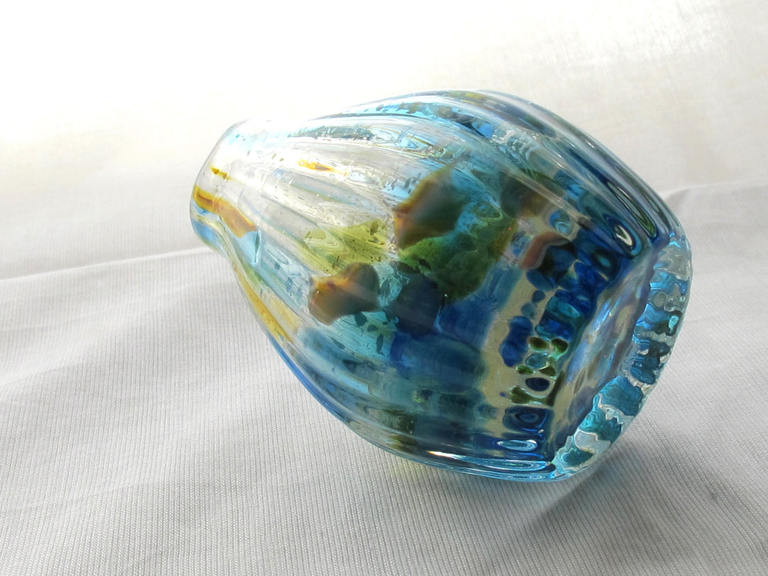 彩散らし 青彩一輪挿し