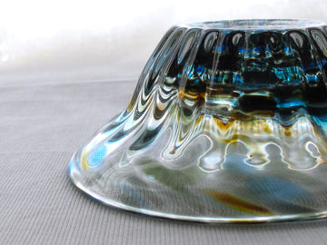 彩散らし 青・茶　小鉢