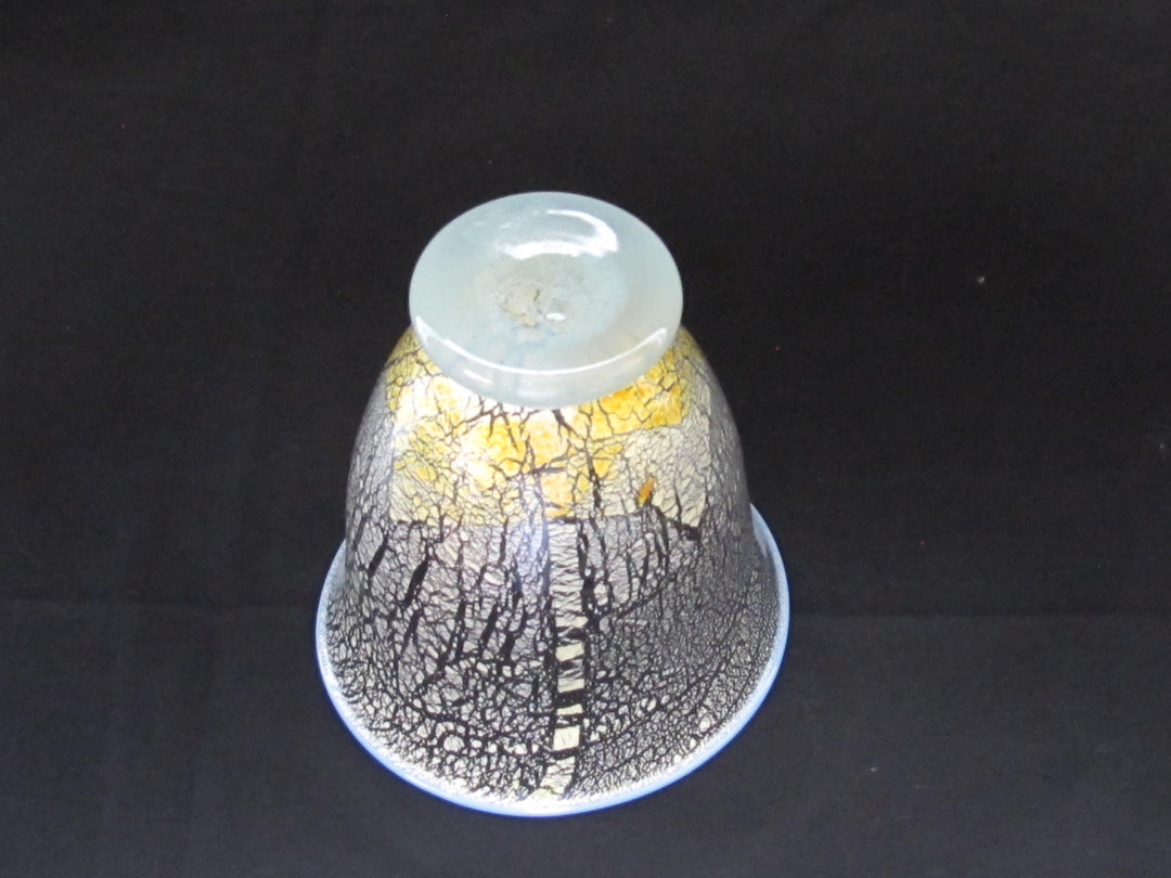 金彩 口巻き空色グラス　限定一点モノ