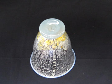 金彩 口巻き空色グラス　限定一点モノ