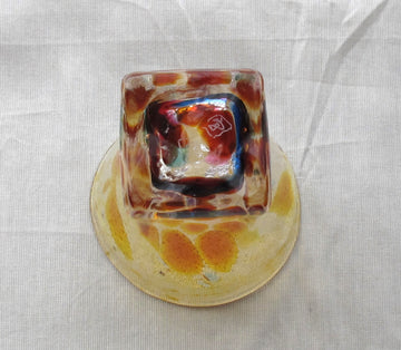 銀箔金彩散らし　キュービックGlass