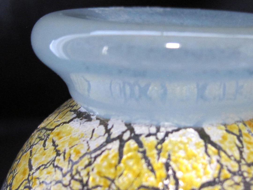 金彩 口巻き空色グラス　限定一点モノ