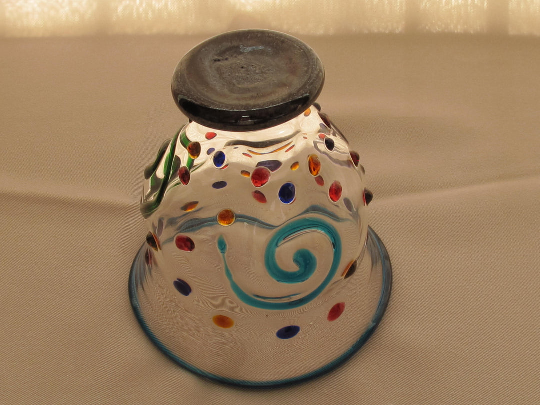 ジュエリーつららグラス　口色青